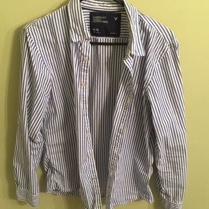 American Eagle Blue Button Down Shirt